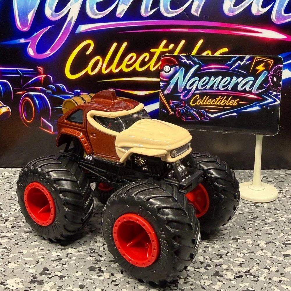 Hot Wheels Monster Trucks Donkey Kong Nintendo Die-Cast 1:64 Copper Red Rims